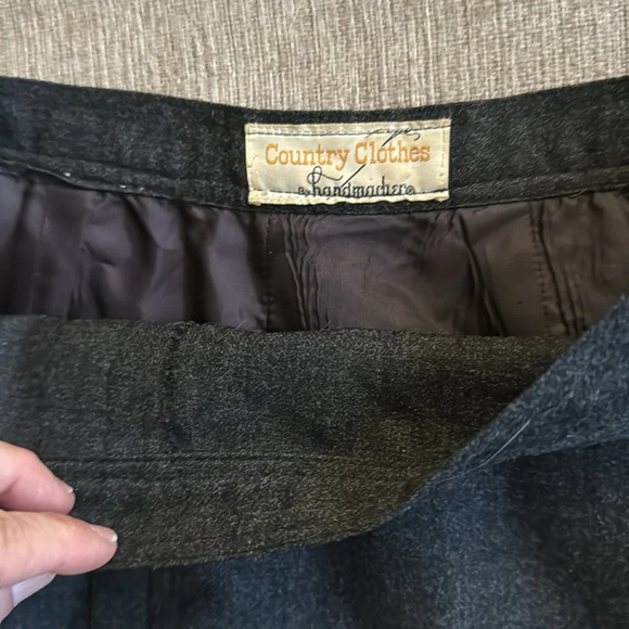 Vintage handmade wool and silk grey skirt size medium - Picture 8 of 11